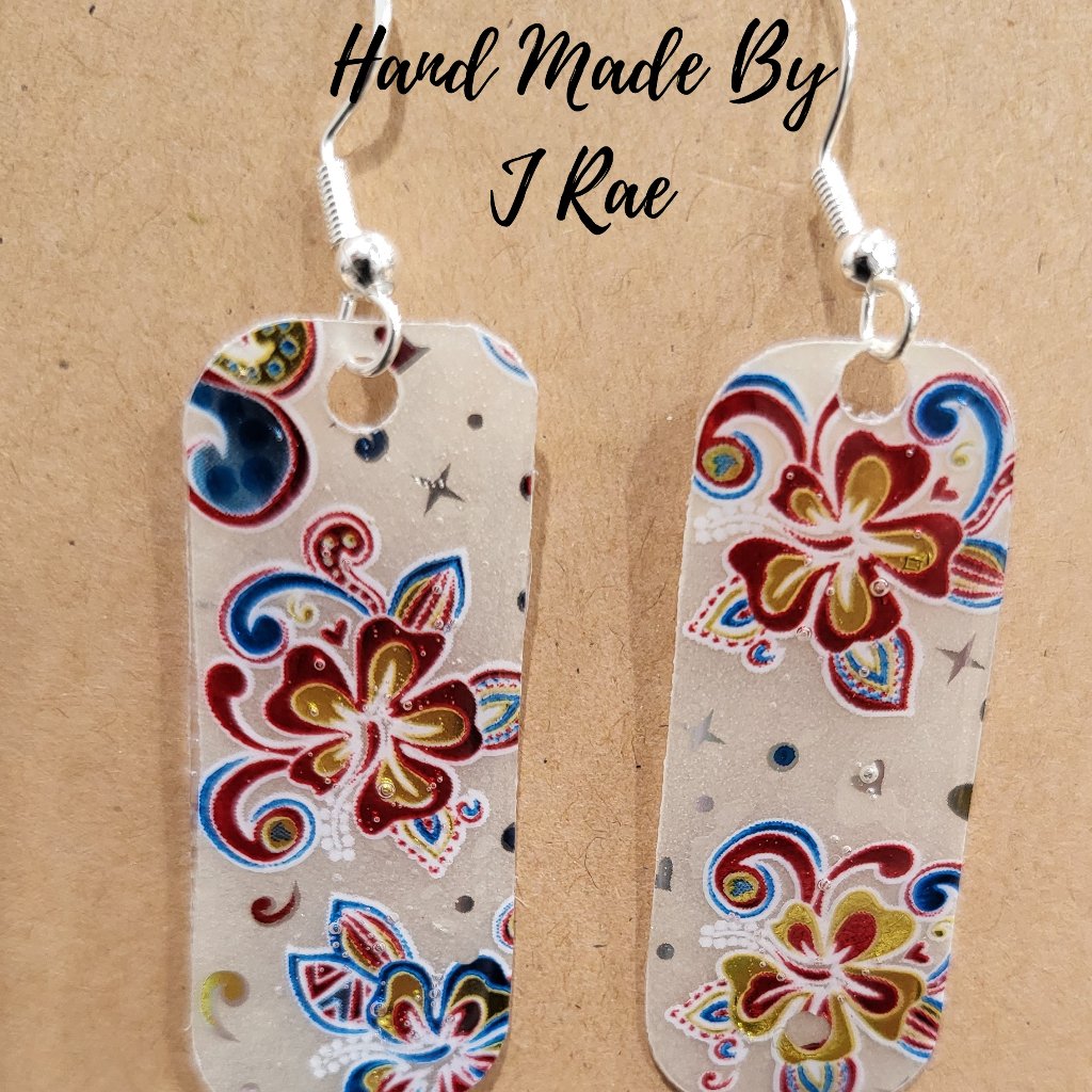 Hand Made By J Rae Floral Earrings. Style E1064